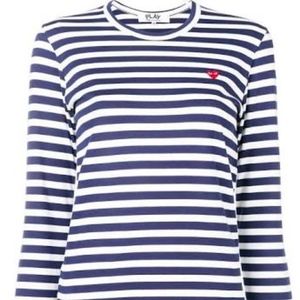 STRIPED COMME DES GARCONS PLAY SHIRT
